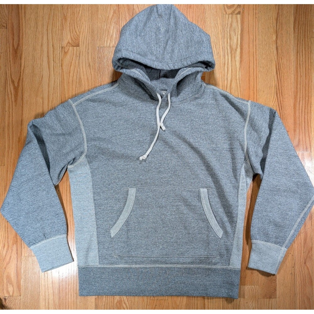 Buck Mason Two Tone Welterweight Hoodie Men’s    Large Heather Grey NWT $158